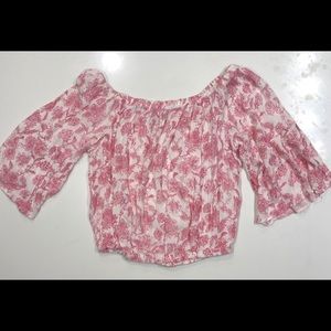 Pink off the shoulder top!